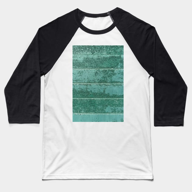 Rusty metal wall texture in green tone. Abstract background and texture for design. Baseball T-Shirt by AnaMOMarques